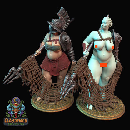 Bellica the Gladiator Woman Miniature - by Claydemon Miniatures