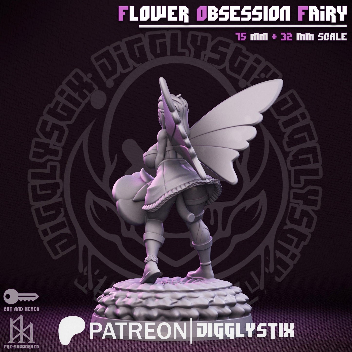 Flower Garden Fairy Miniature - by Jigglystix