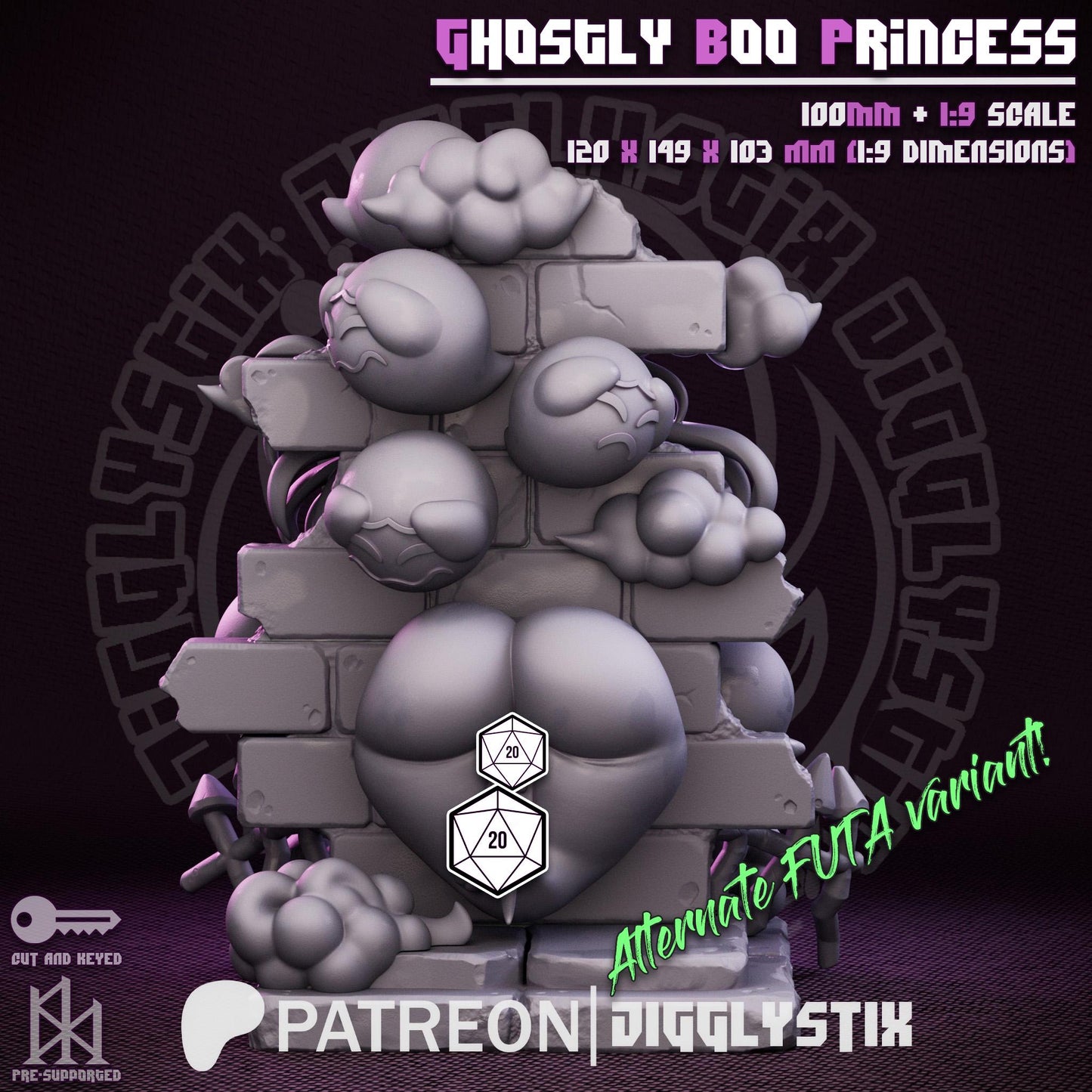 Ghostly Boo Princess Miniature - by Jigglystix