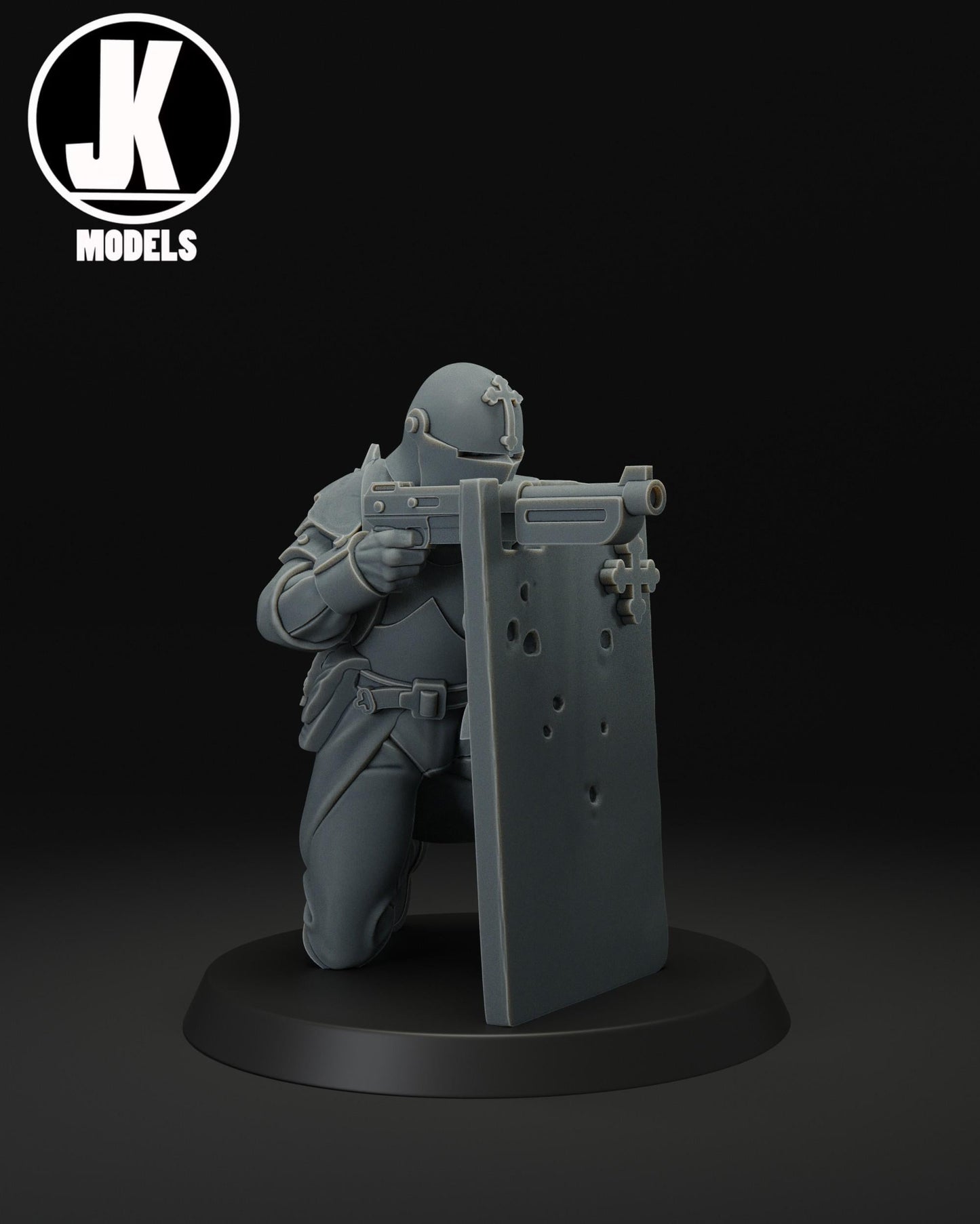 Trench Shock Trooper with shield Miniature - JK Remo Models