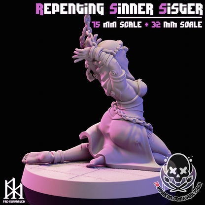 Repenting Sinner Sister Miniature - by Jigglystix