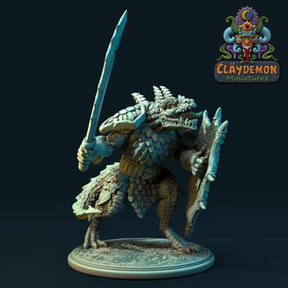 Talkorus the Dragonkin Miniature - by Claydemon Miniatures