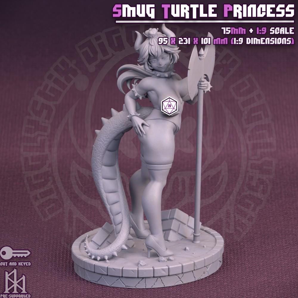 Smug Turtle Princess Miniature - by Jigglystix