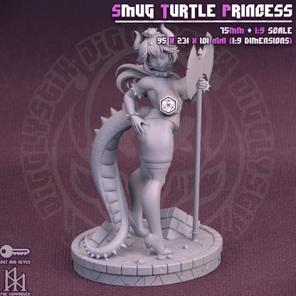 Smug Turtle Princess Miniature - by Jigglystix