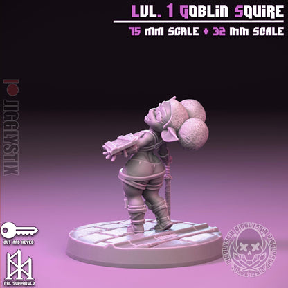 Lvl 1 Goblin Squire Miniature - by Jigglystix