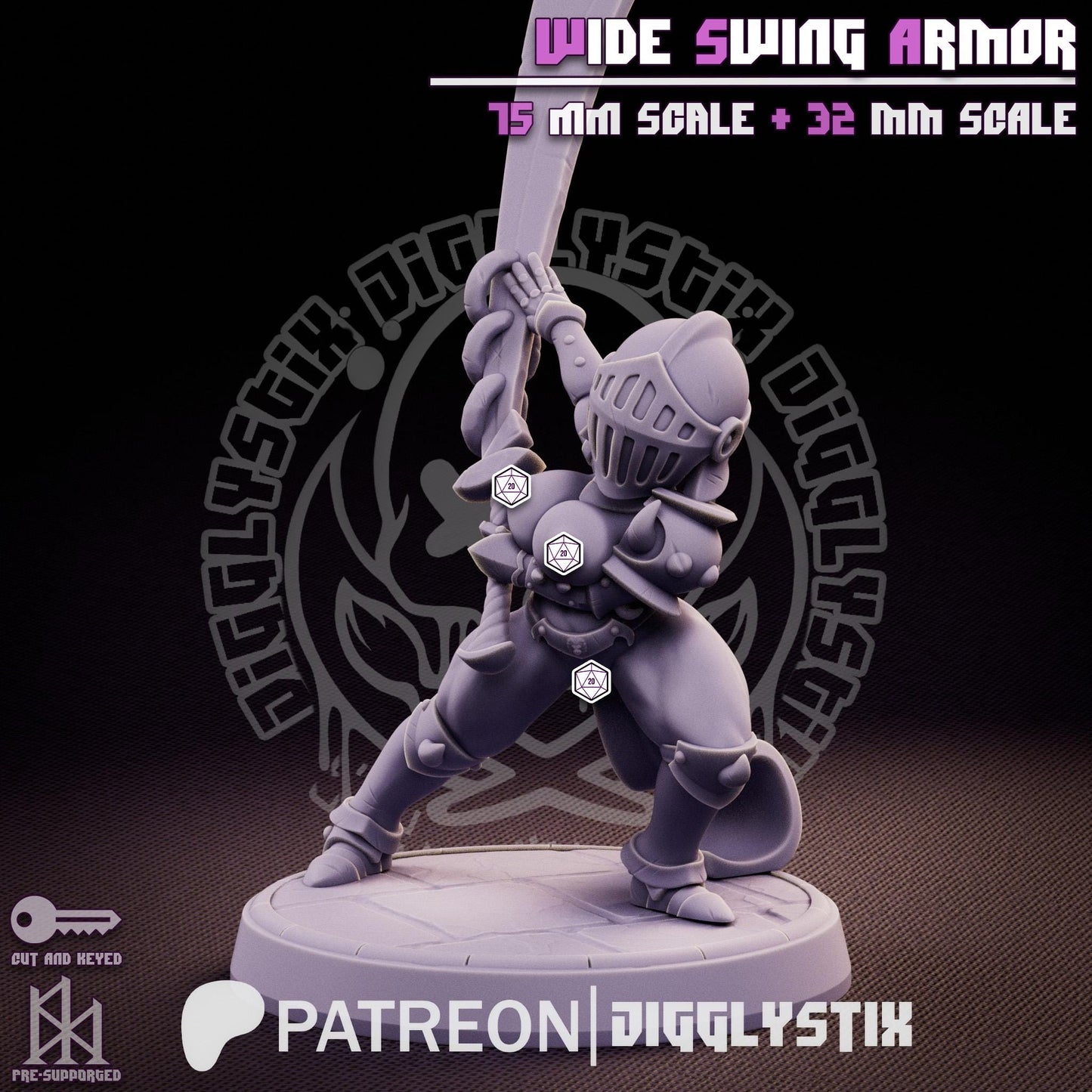 Wide Swing Impractical Armor Miniature - by Jigglystix