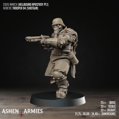 Hellbound Apostasy Troopers Miniatures - Ashen Armies by Bite the Bullet