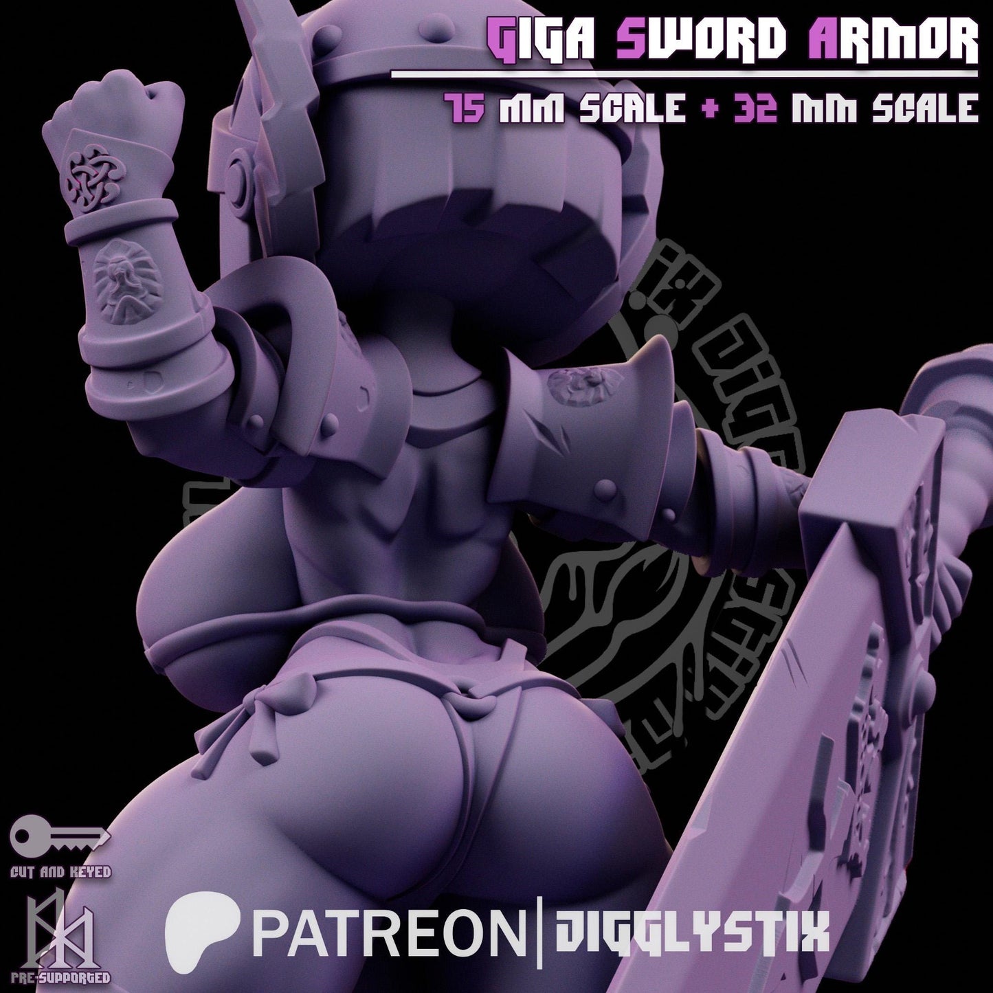 Giga Sword Impractical Armor Miniature - by Jigglystix