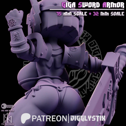 Giga Sword Impractical Armor Miniature - by Jigglystix