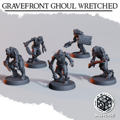 Gravefront Ghoul Wretched Modular Miniatures - Diceverse