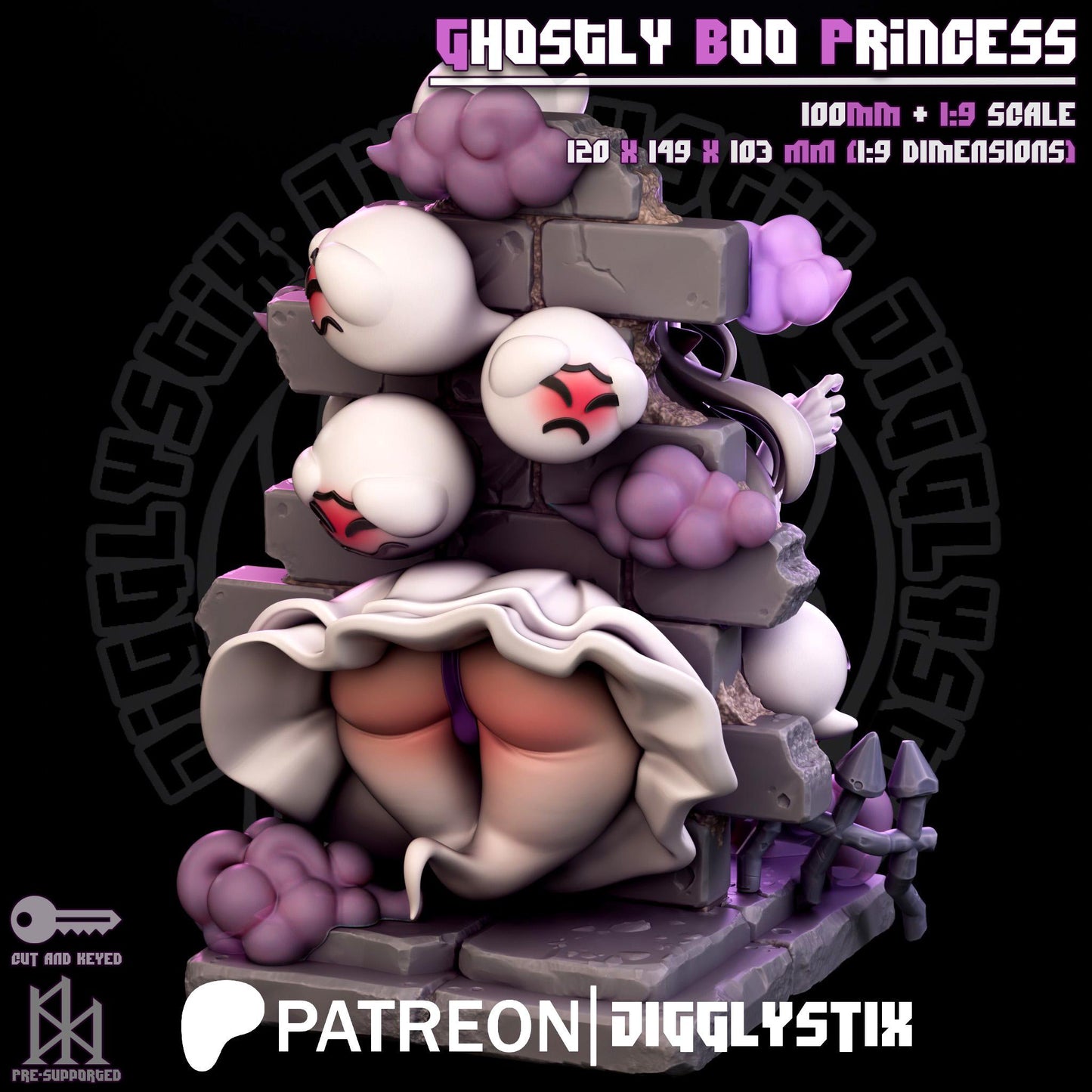 Ghostly Boo Princess Miniature - by Jigglystix