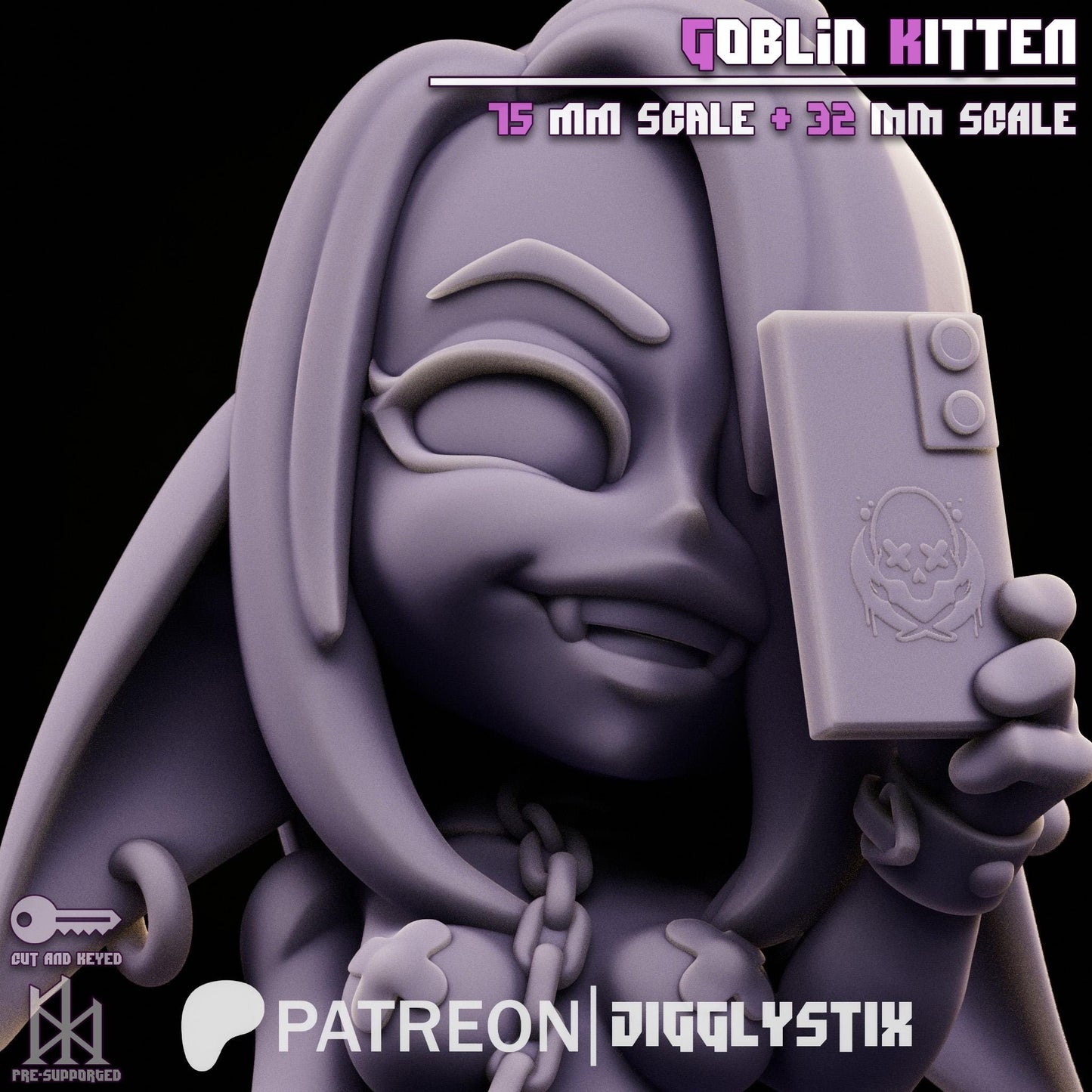 Goblin Kitten Little Miniature - by Jigglystix