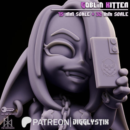 Goblin Kitten Little Miniature - by Jigglystix