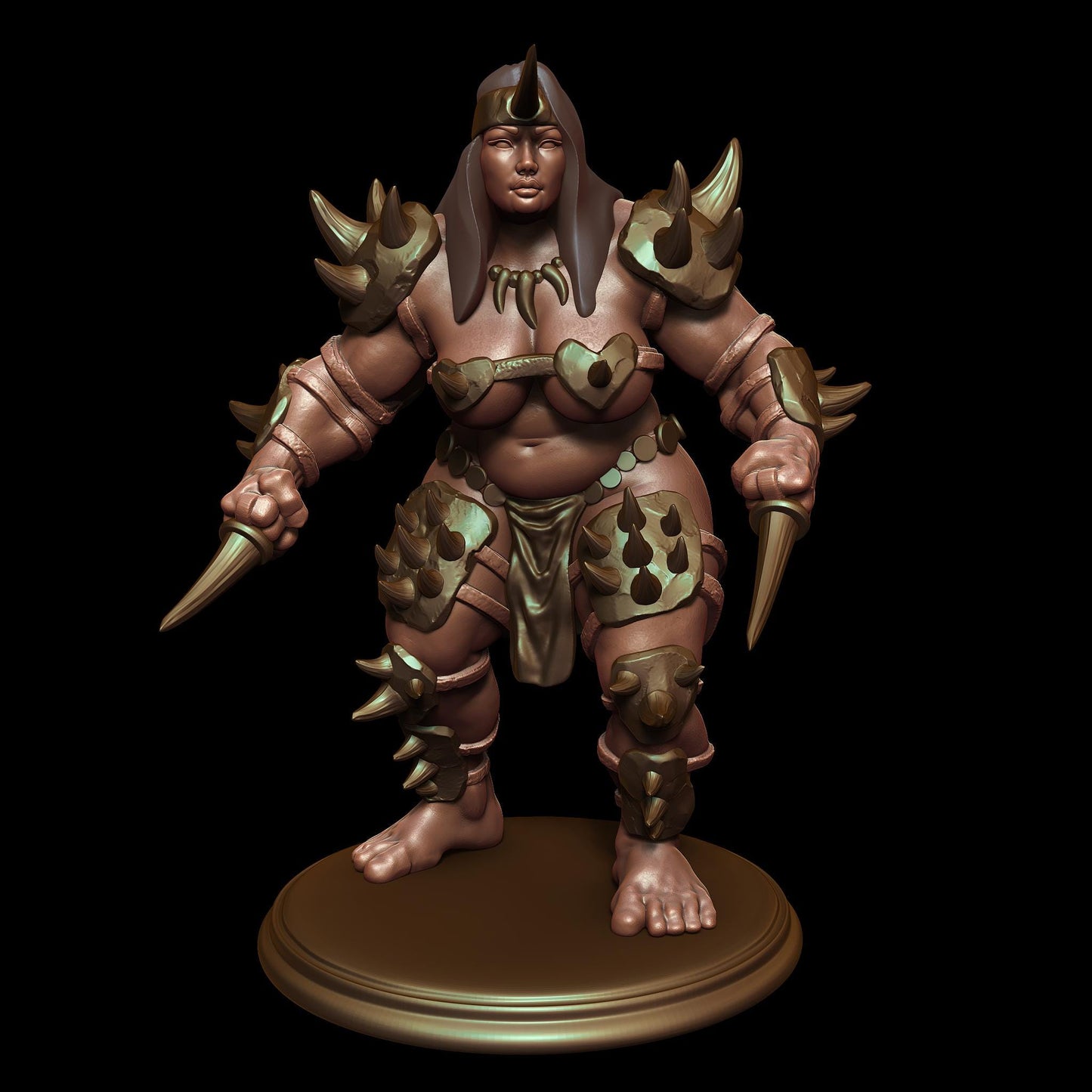 Drewa the Spike Miniature - by Claydemon Miniatures