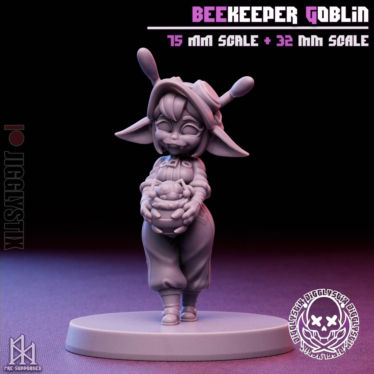 Beekeeper Goblin Miniature - by Jigglystix