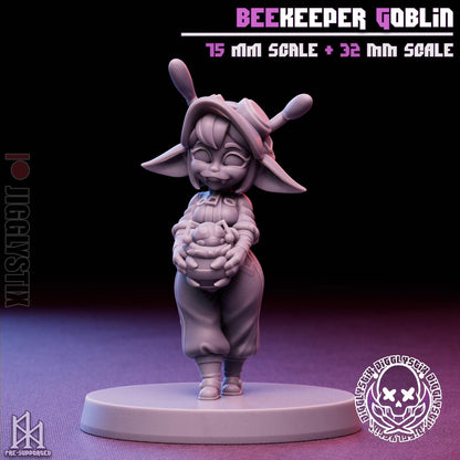 Beekeeper Goblin Miniature - by Jigglystix
