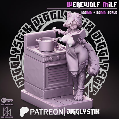 Werewolf Milf Miniature - by Jigglystix