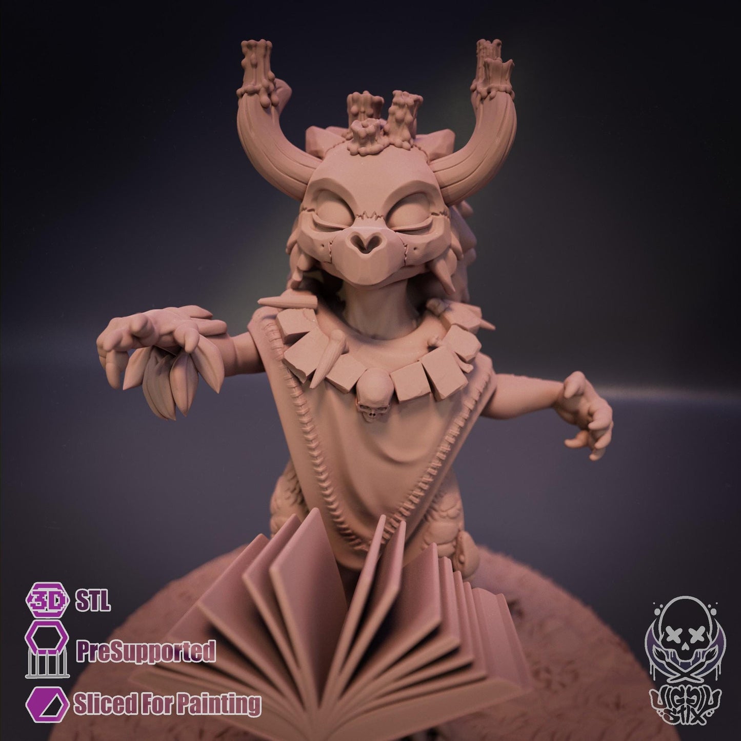 Moon Forest Witch Kobold Miniature - by Jigglystix