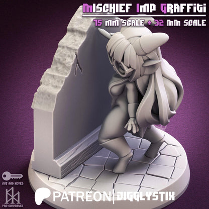 Mischief Imp Graffiti Miniature - by Jigglystix