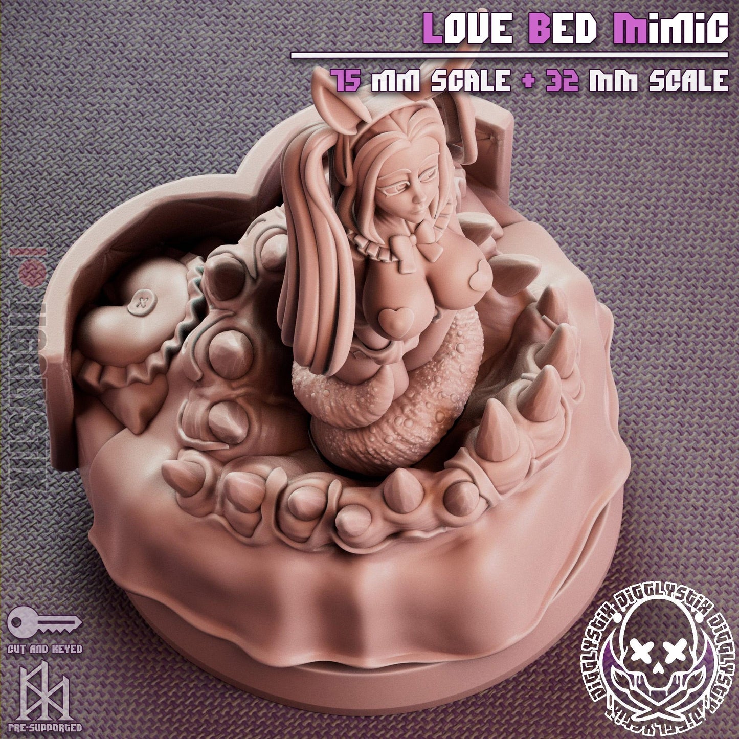 Love Bed Mimic Miniature - by Jigglystix