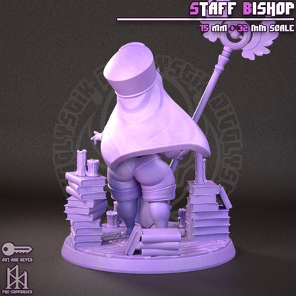 Little Clergy Staff Bishop Miniature - by Jigglystix