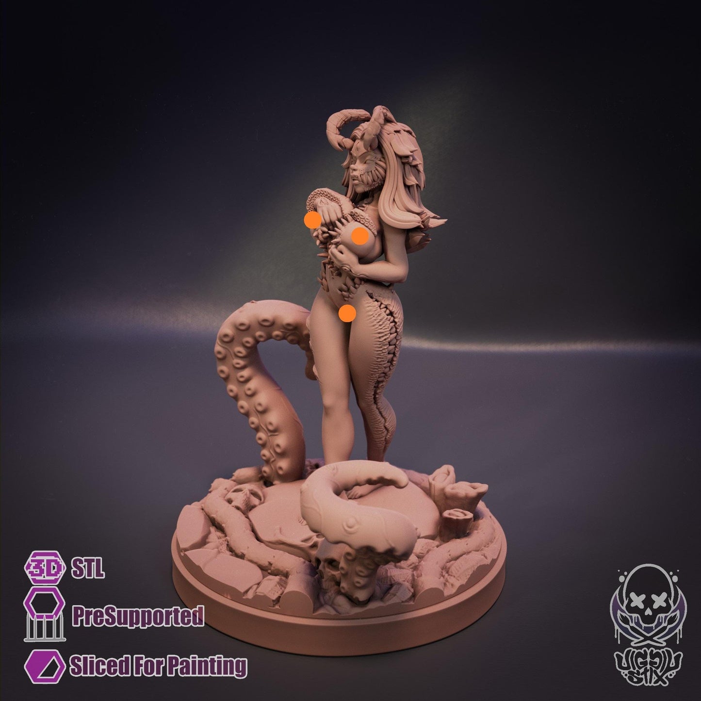 Eldritch Vessel Pinup Miniature - by Jigglystix
