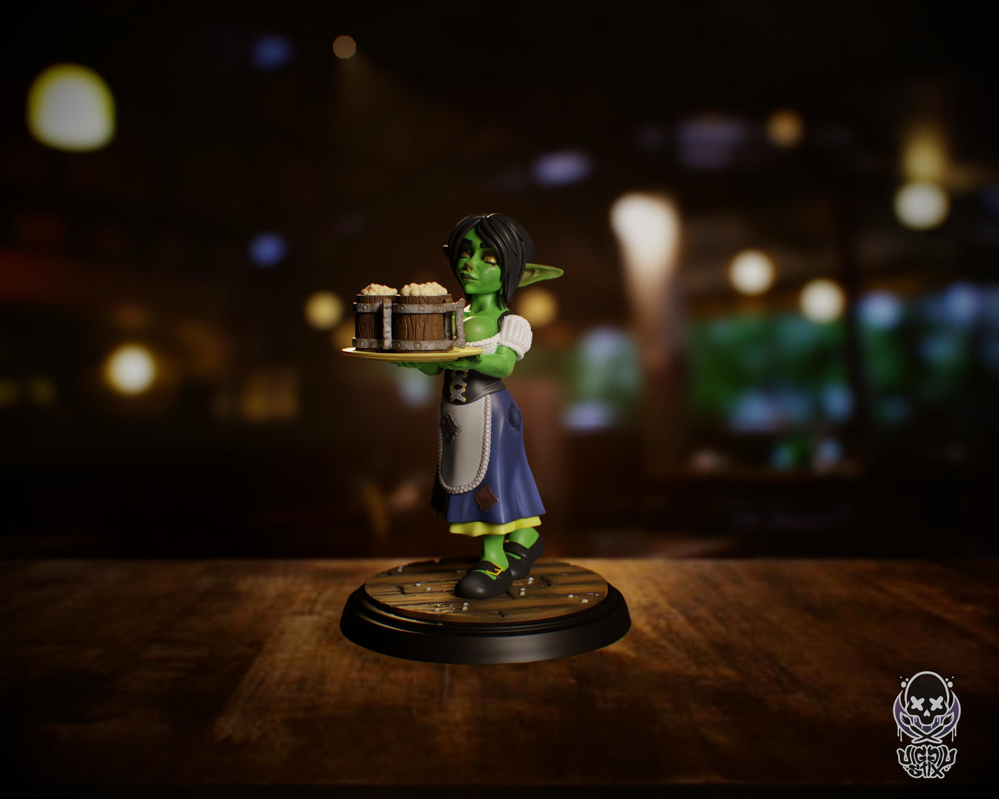 Goblin Waitress Miniature - by Jigglystix
