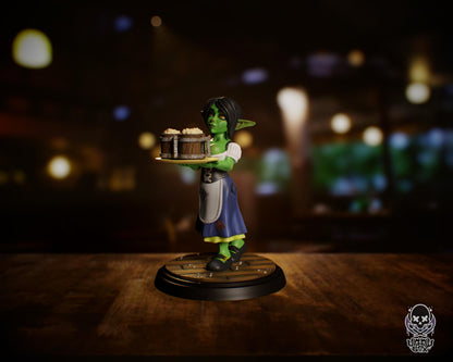 Goblin Waitress Miniature - by Jigglystix