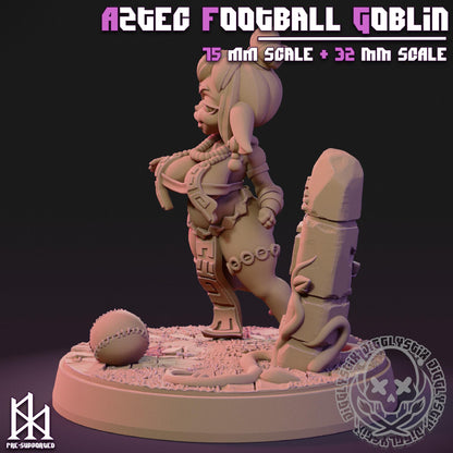 Aztec Football Goblin Miniature - by Jigglystix