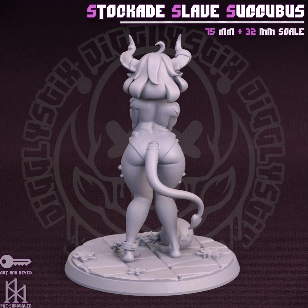 Stockade Bondage Succubus Miniature - by Jigglystix