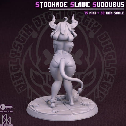 Stockade Bondage Succubus Miniature - by Jigglystix