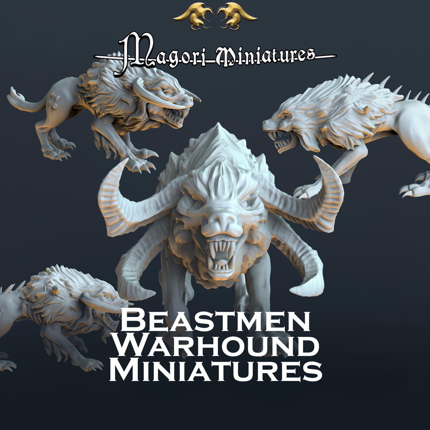 Beastmen Warhound Miniatures - by Magori Miniatures