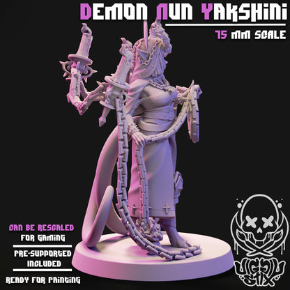 Demon Nun Yakshini Miniature - by Jigglystix