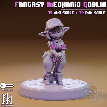 Fantasy Mechanic Goblin Miniature - by Jigglystix