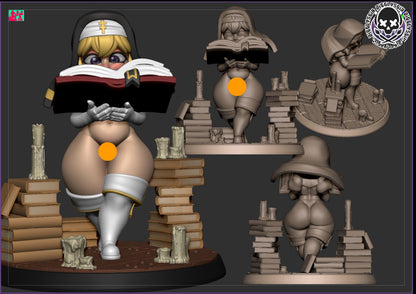 Little Clergy Book Loving Nun Miniature - by Jigglystix