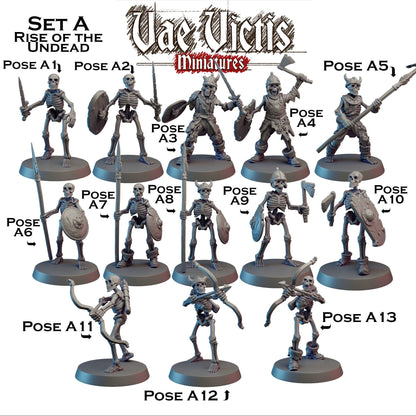 Skeleton Army Miniatures SET A - by Vae Victis Miniatures