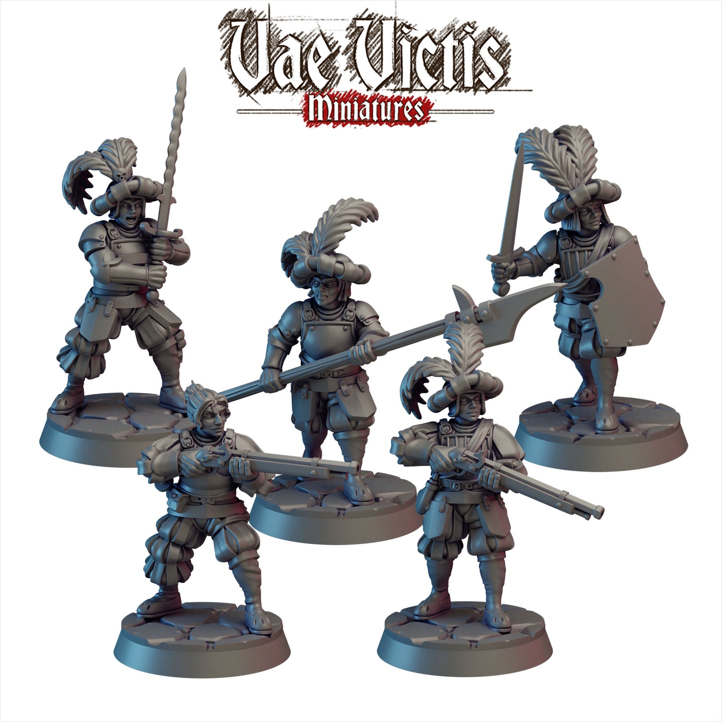 Elite Mercenary Landsknecht Miniatures Female Set - by Vae Victis Miniatures