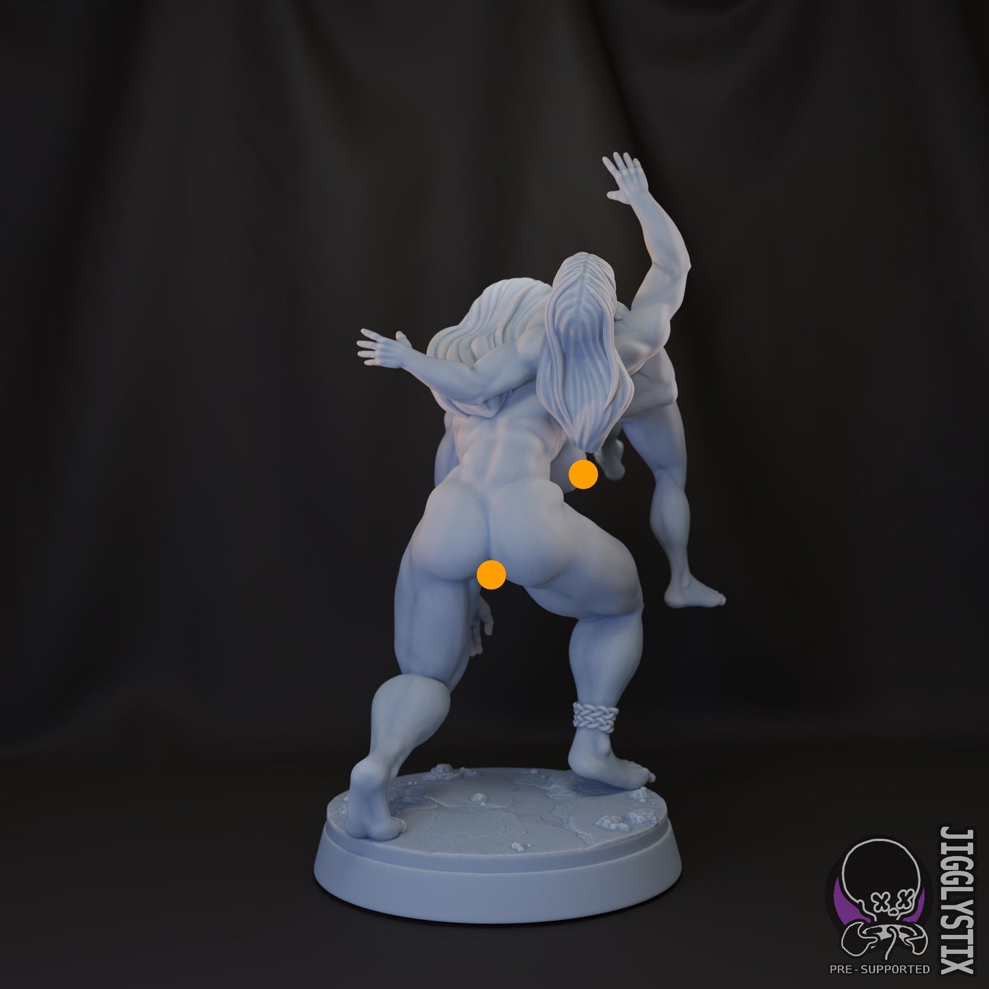 Fem Orc Abduction Miniature - by Jigglystix