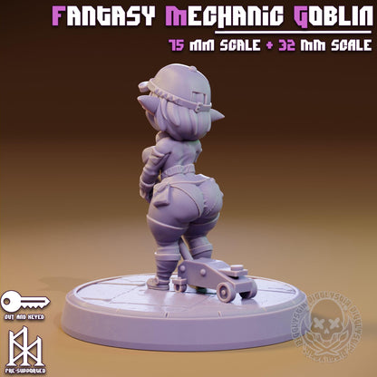 Fantasy Mechanic Goblin Miniature - by Jigglystix