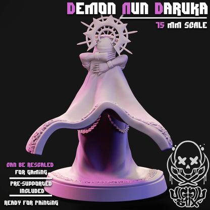 Demon Nun Daruka Miniature - by Jigglystix
