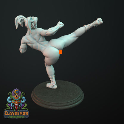 Flamingo the Female Monk Miniature - by Claydemon Miniatures