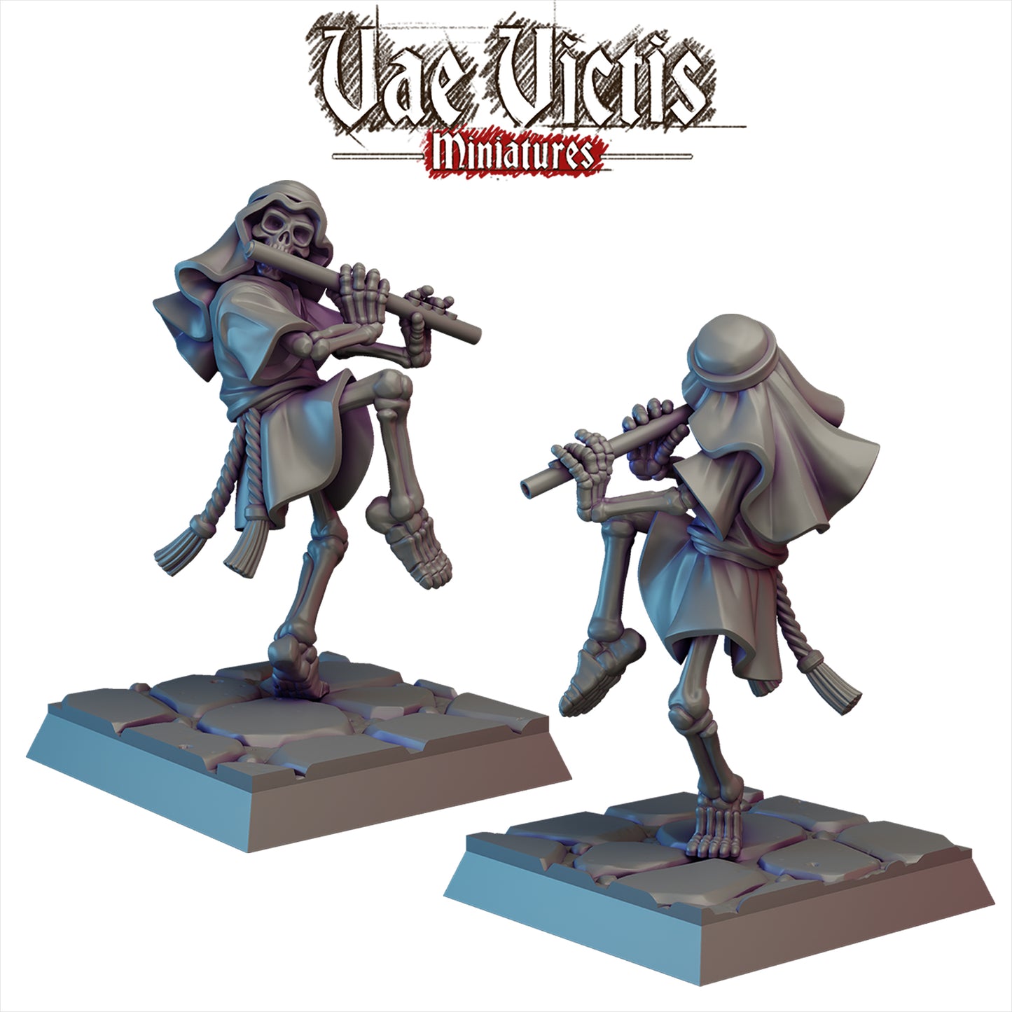 Skeleton Flute Musician - by Vae Victis Miniatures