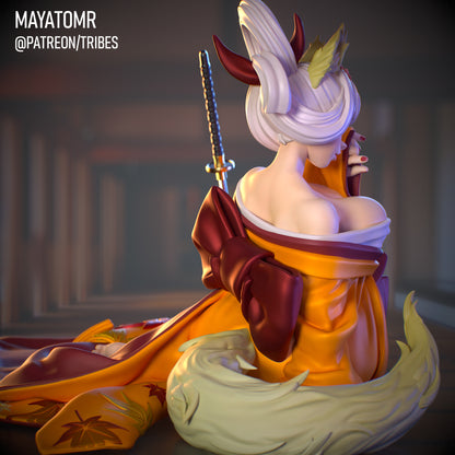 Kiku the Fox Spirit Miniature - by Mayatomr