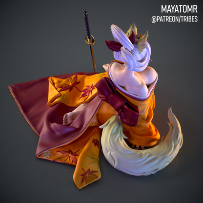 Kiku the Fox Spirit Miniature - by Mayatomr