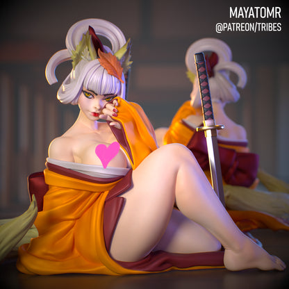 Kiku the Fox Spirit Miniature - by Mayatomr