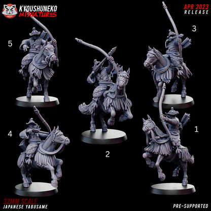Japanese Yabusame Rider Miniatures - by Kyoushuneko Miniatures