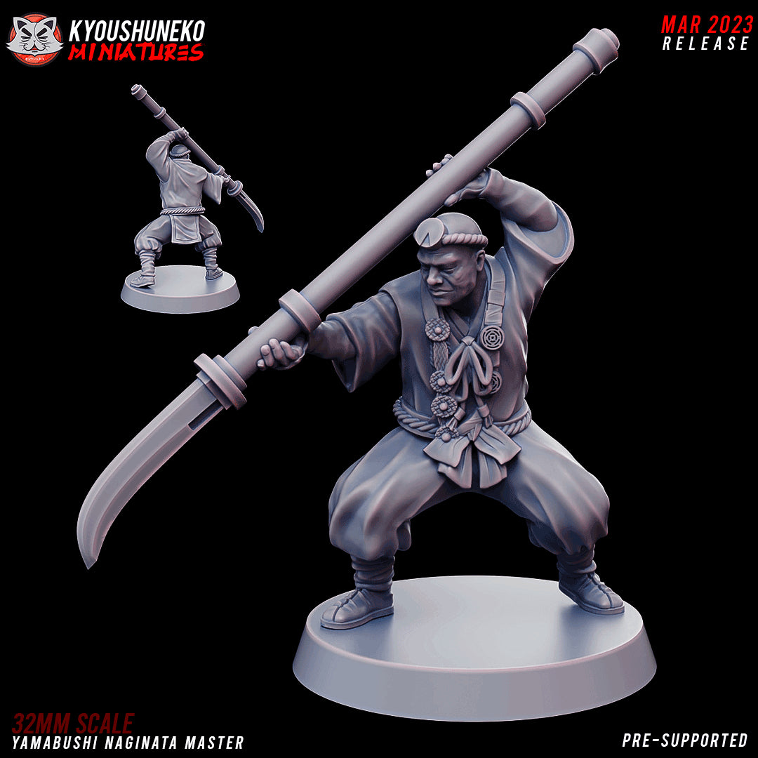 Japanese Yamabushi Naginata Master Miniature - by Kyoushuneko Miniatures