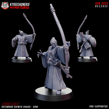 Japanese Hatamono Daimyo Guard Bow Miniature - by Kyoushuneko Miniatures