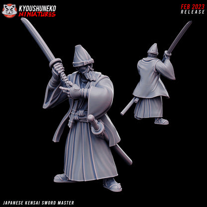 Kensai Sword Master Miniature - by Kyoushuneko Miniatures