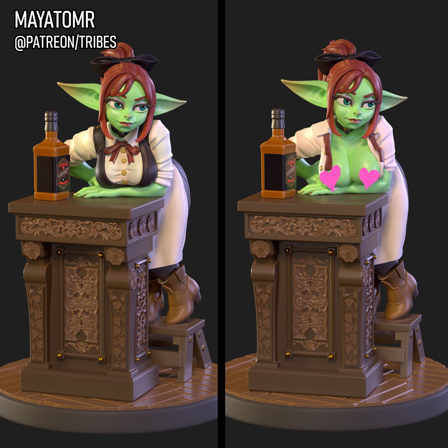 Western Goblin Bartender Miniature - by Mayatomr